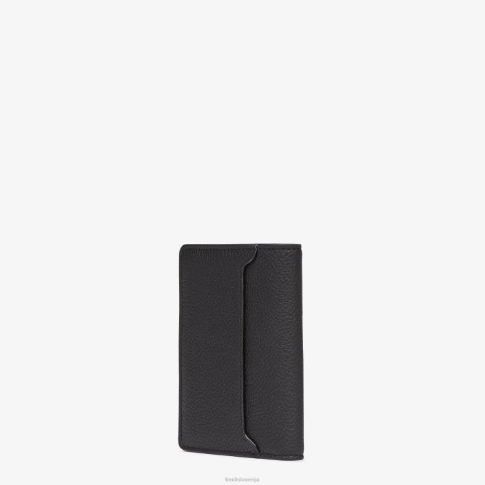 moški usnjeno držalo za kartice Črna Fendi dodatki Z68L2614