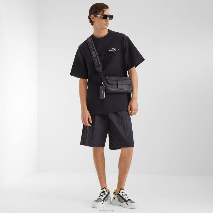 moški usnjeno držalo za kartice selleria Črna Fendi dodatki Z68L2602