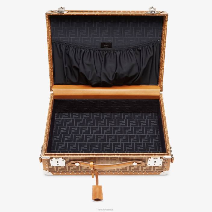 moški kovček iz blaga rjav Fendi dodatki Z68L1894