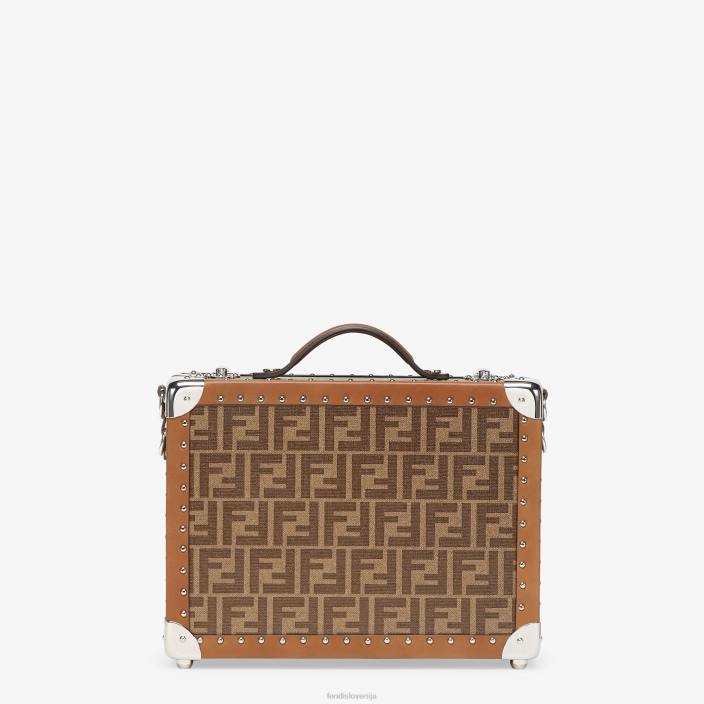 moški kovček iz blaga rjav Fendi dodatki Z68L1895