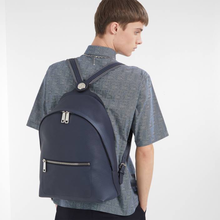 moški usnjen nahrbtnik modra Fendi dodatki Z68L1825