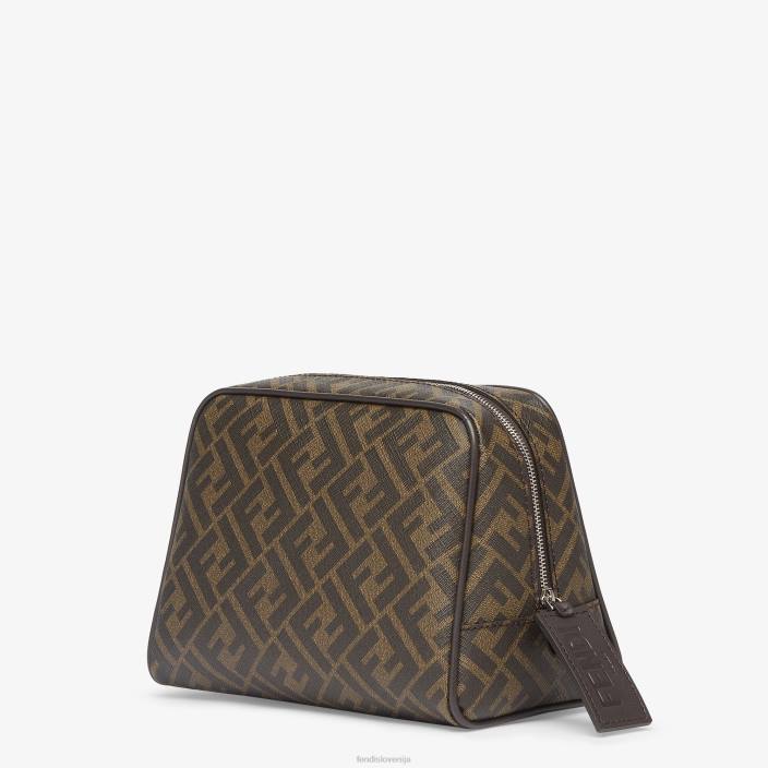 moški toaletna torbica iz blaga rjav Fendi dodatki Z68L2499