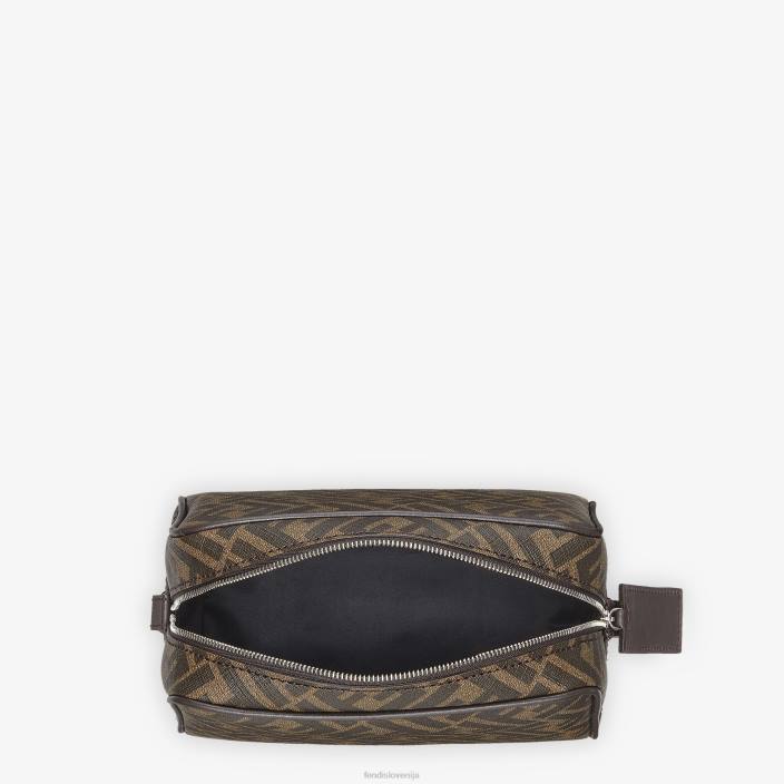 moški toaletna torbica iz blaga rjav Fendi dodatki Z68L2499