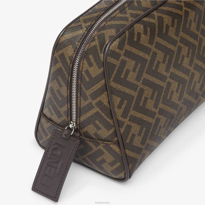 moški toaletna torbica iz blaga rjav Fendi dodatki Z68L2499
