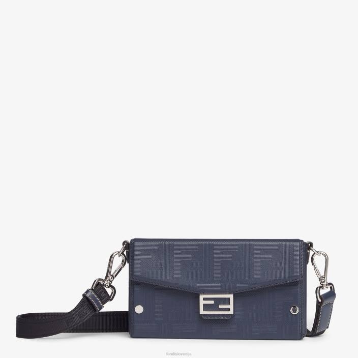 moški baguette mehka usnjena torba modra Fendi dodatki Z68L2618