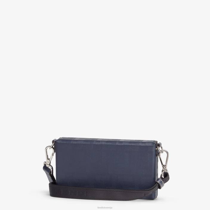 moški baguette mehka usnjena torba modra Fendi dodatki Z68L2618