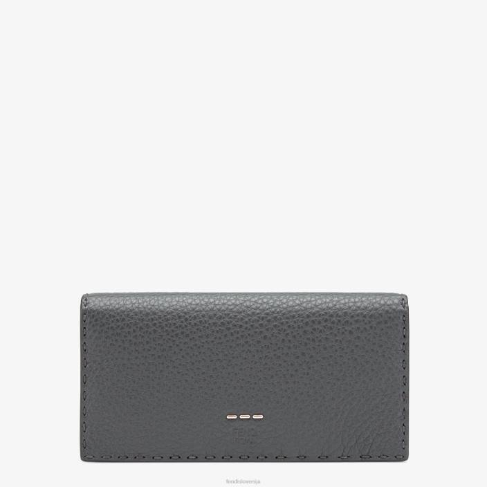 moški continental v rimskem usnju siva Fendi dodatki Z68L2682