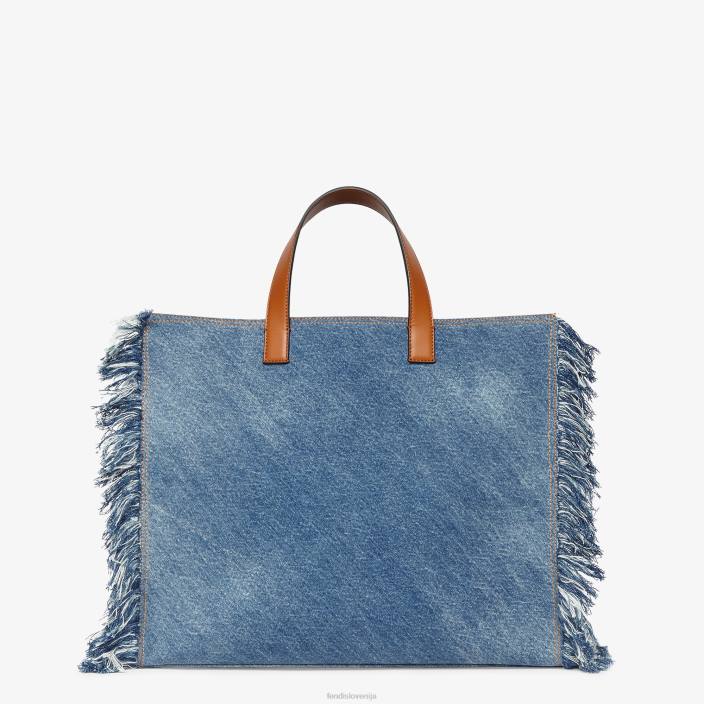 moški denim torbica z resicami modra Fendi dodatki Z68L1868