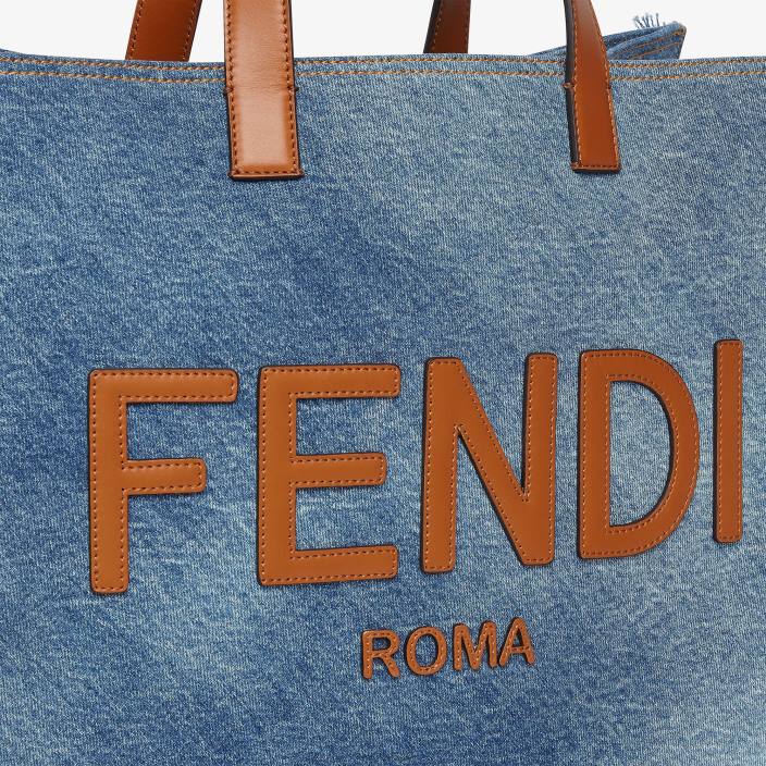 moški denim torbica z resicami modra Fendi dodatki Z68L1868