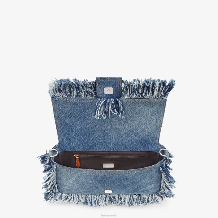 moški denim torbica z resicami modra Fendi dodatki Z68L1869