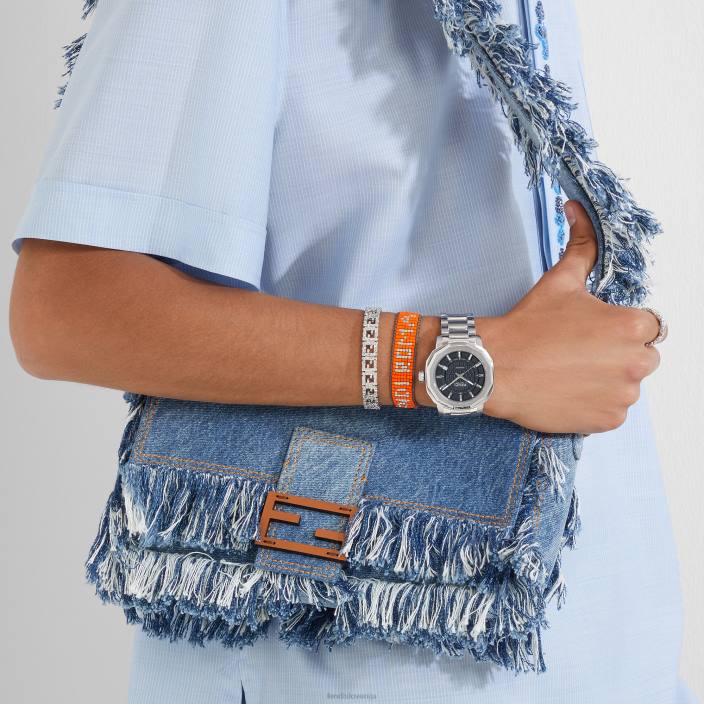 moški denim torbica z resicami modra Fendi dodatki Z68L1869