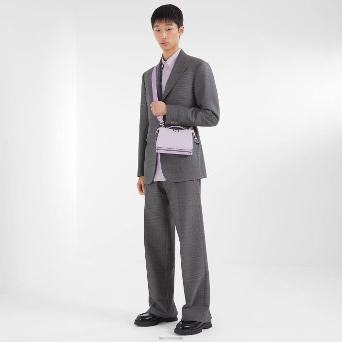 moški lila usnjena torba vijolična Fendi dodatki Z68L1794