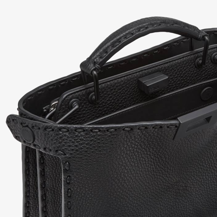 moški mini usnjena torbica peekaboo iseeu Črna Fendi dodatki Z68L1823