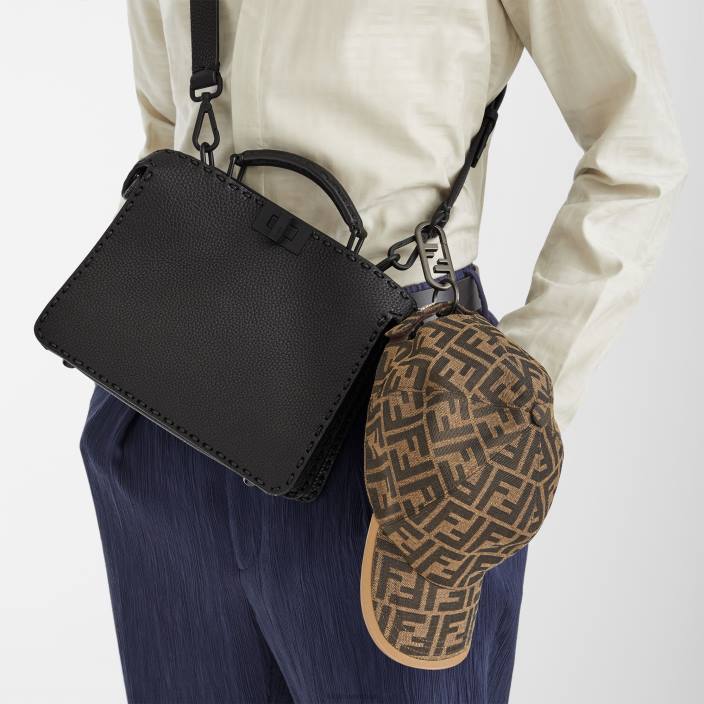 moški mini usnjena torbica peekaboo iseeu Črna Fendi dodatki Z68L1823