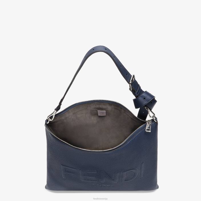 moški po usnjeni torbi modra Fendi dodatki Z68L1827