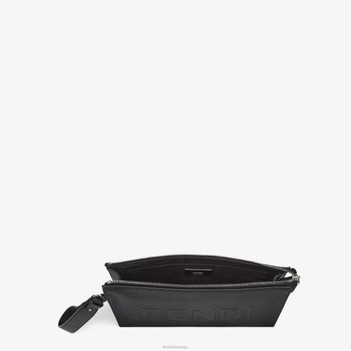moški sklopka usnjena torbica Črna Fendi dodatki Z68L1841
