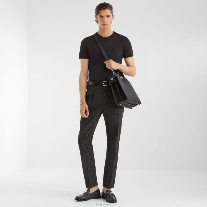 moški srednje velika usnjena torba peekaboo iseeu Črna Fendi dodatki Z68L1817