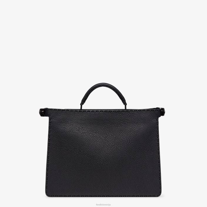 moški srednje velika usnjena torba peekaboo iseeu Črna Fendi dodatki Z68L1900