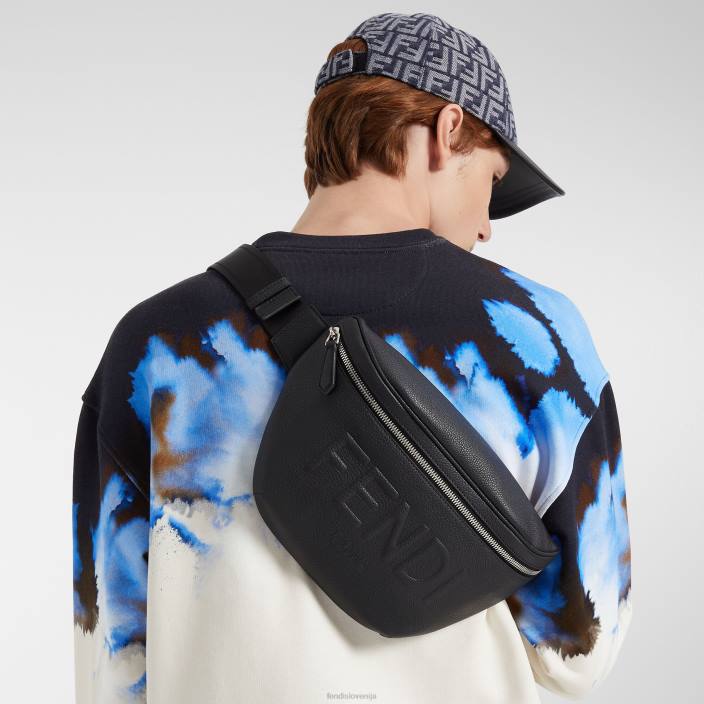 moški usnjena torba za pas Črna Fendi dodatki Z68L1840