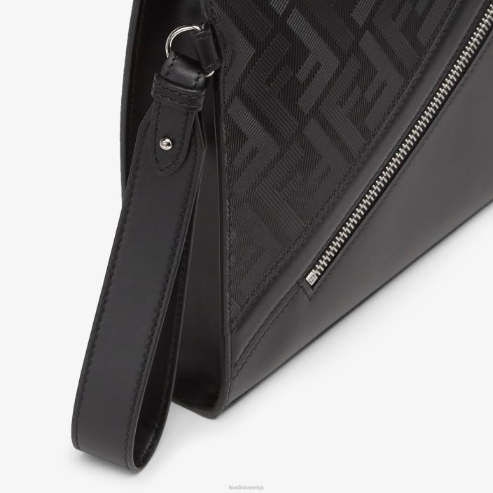 moški usnjena torbica shadow diagonal clutch Črna Fendi dodatki Z68L1896