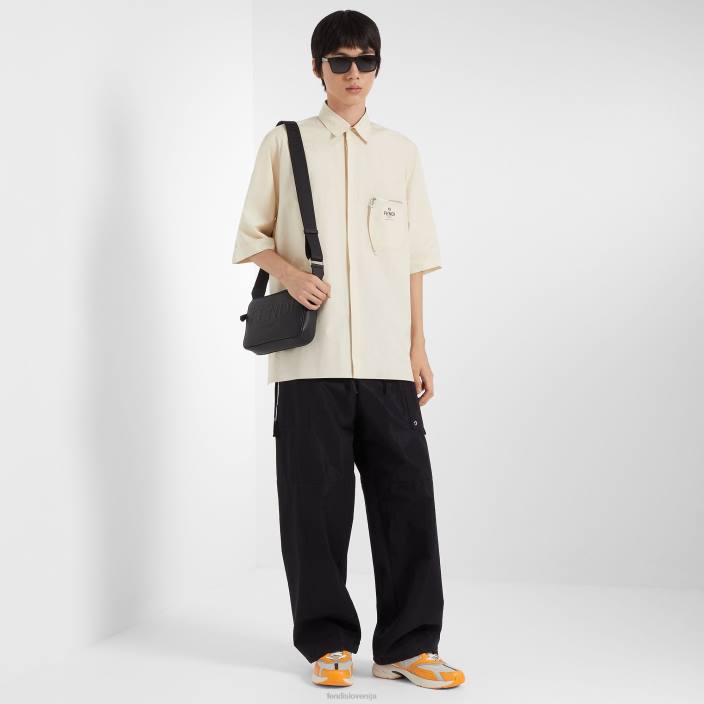 moški usnjena torbica za fotoaparat usnjena torba Črna Fendi dodatki Z68L1839