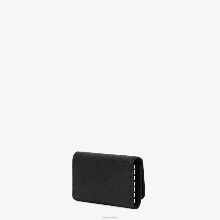 moški usnjena torbica za obesek za ključe Črna Fendi dodatki Z68L2573