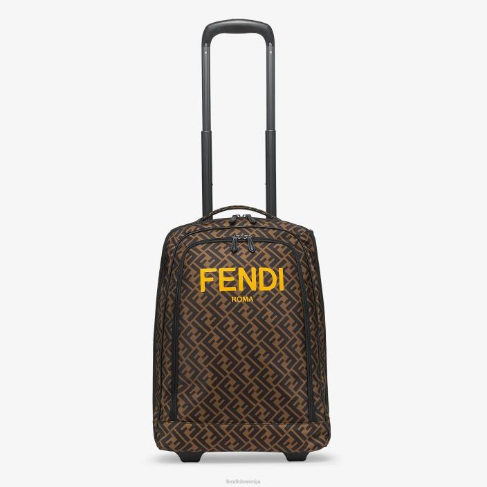 otroci "back to school" otroški nahrbtnik s kolesi in logotipom po vsej površini moda Fendi dodatki Z68L2827