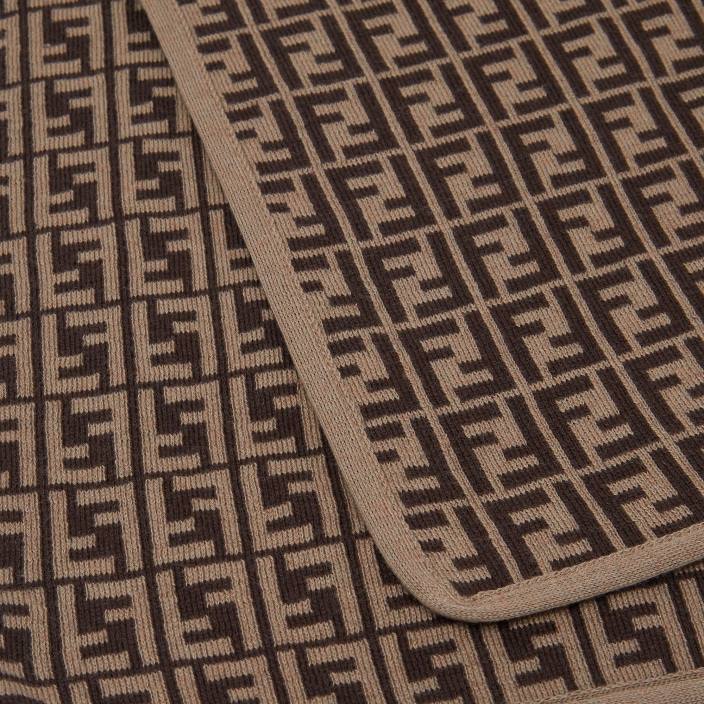 otroci pletena odeja iz bombaža in kašmirja z logotipom ff moda Fendi dodatki Z68L2789