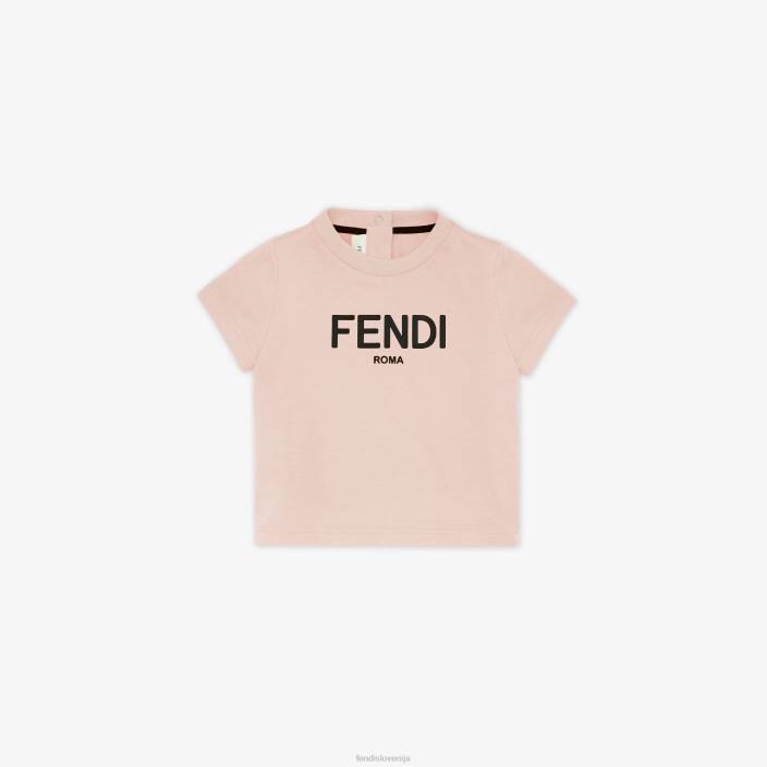 otroci dres roma majica s kratkimi rokavi roza Fendi oblačila Z68L2811