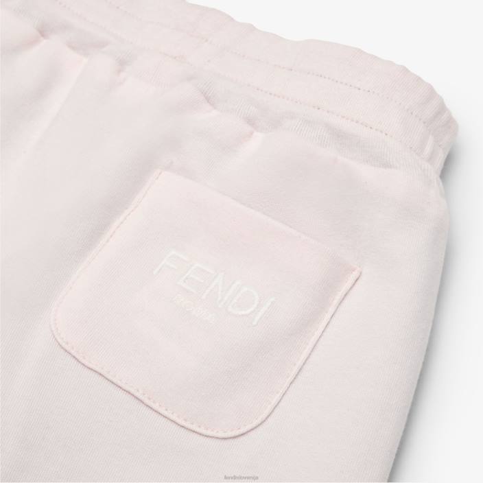 otroci dvostranske hlače iz flisa in ff najlona roza Fendi oblačila Z68L2818