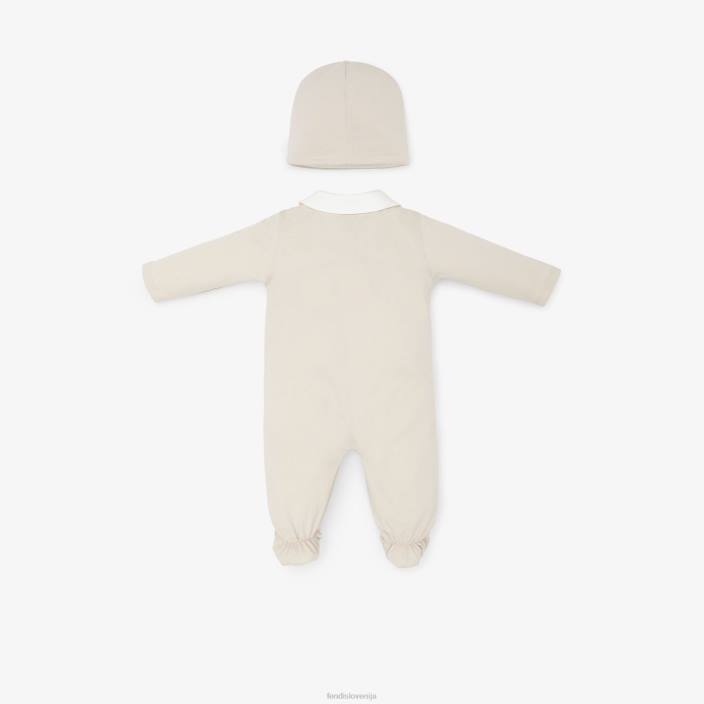 otroci komplet plišastih medvedkov iz džersija bež Fendi oblačila Z68L2795