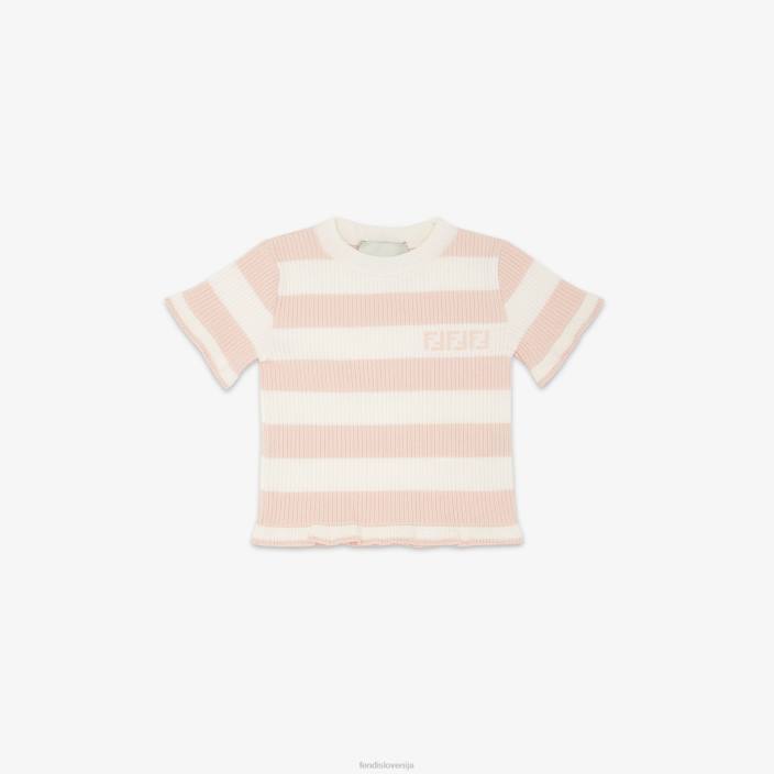 otroci krem pleten top roza Fendi oblačila Z68L2823