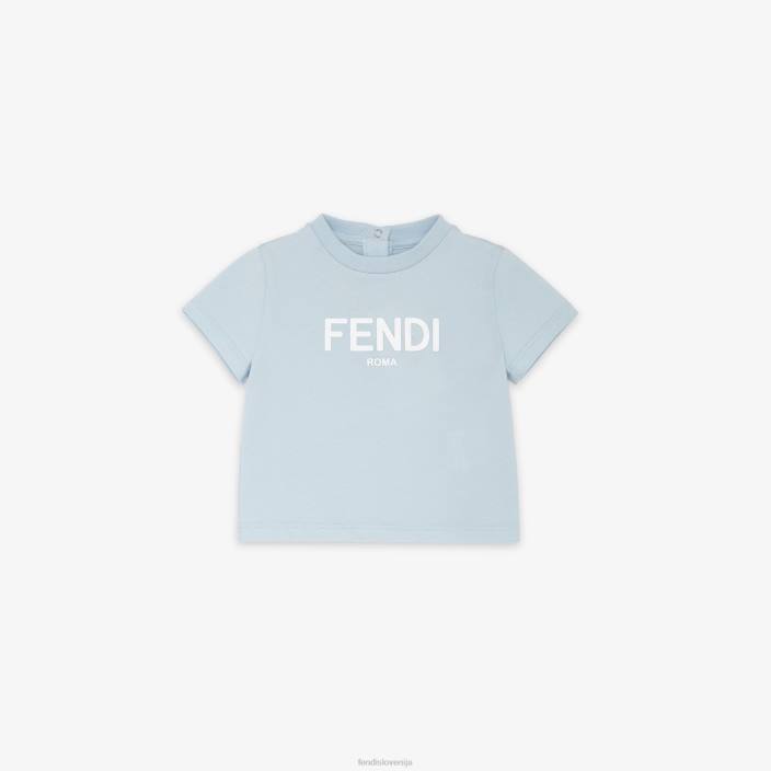 otroci otroška majica iz džersija svetlo modra Fendi oblačila Z68L2767