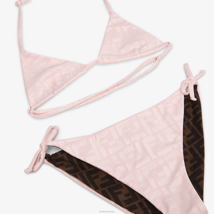 otroci dvostranske bikini kopalke iz lycre roza Fendi oblačila Z68L2912