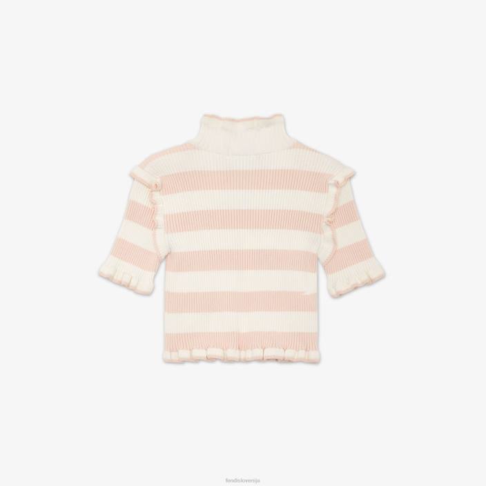 otroci krem pleten top roza Fendi oblačila Z68L2893