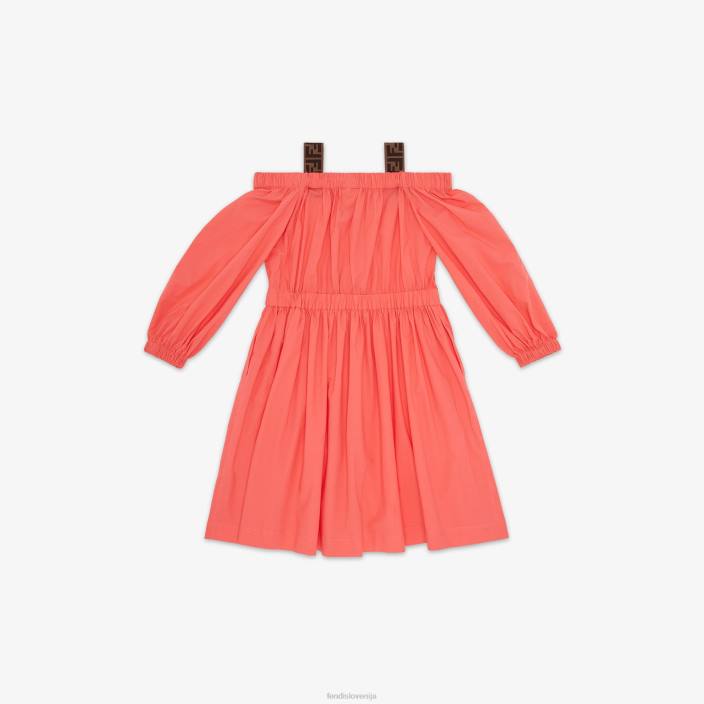 otroci mladinska obleka iz koralnega gabardina rdeča Fendi oblačila Z68L2924