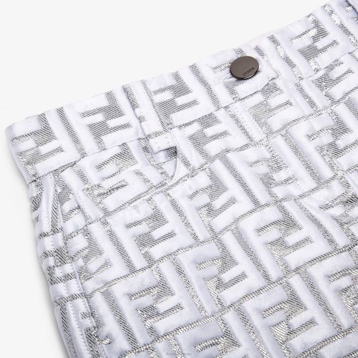 otroci mladinsko krilo iz žakarda srebro Fendi oblačila Z68L2866