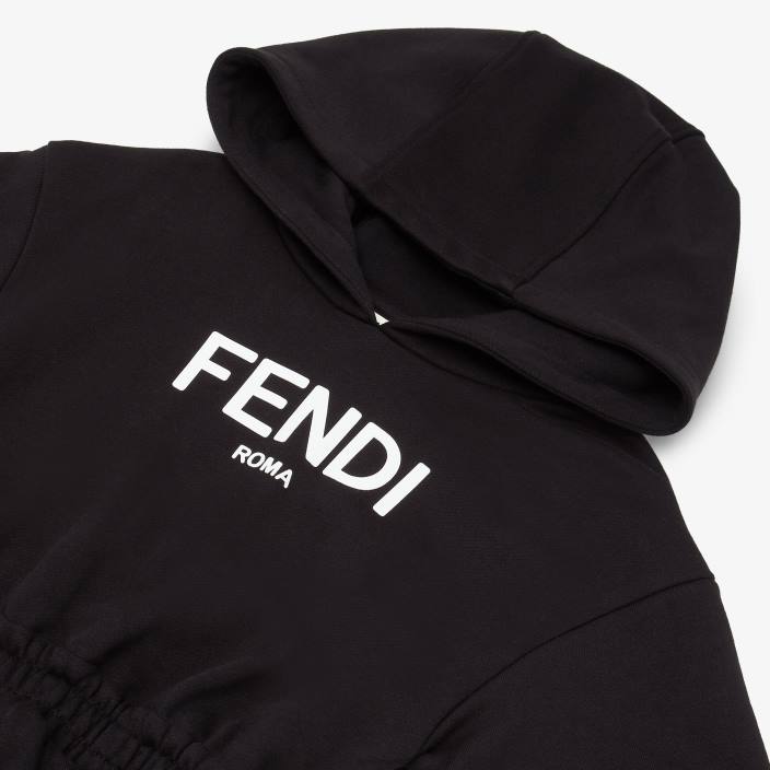 otroci romska obleka iz flisa Črna Fendi oblačila Z68L2882