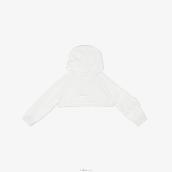 otroci skrajšan pulover z bageto bela Fendi oblačila Z68L2904