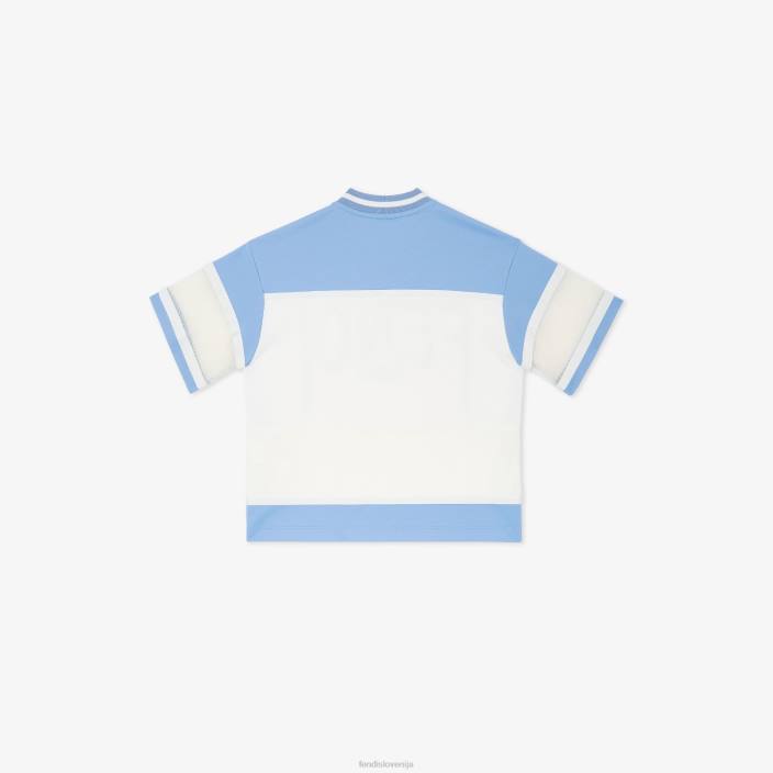 otroci acetatna maxi majica z napisi bela Fendi oblačila Z68L2968