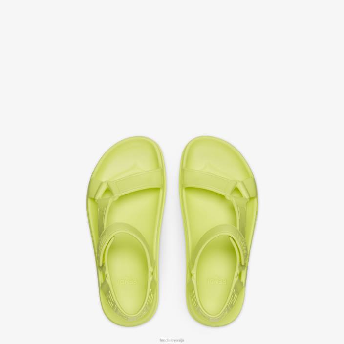 ženske neonske gumijaste sandale rumena Fendi čevlje Z68L1397