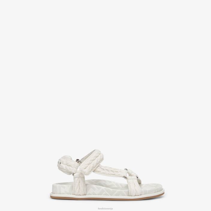 ženske sandali iz blaga bež Fendi čevlje Z68L1297