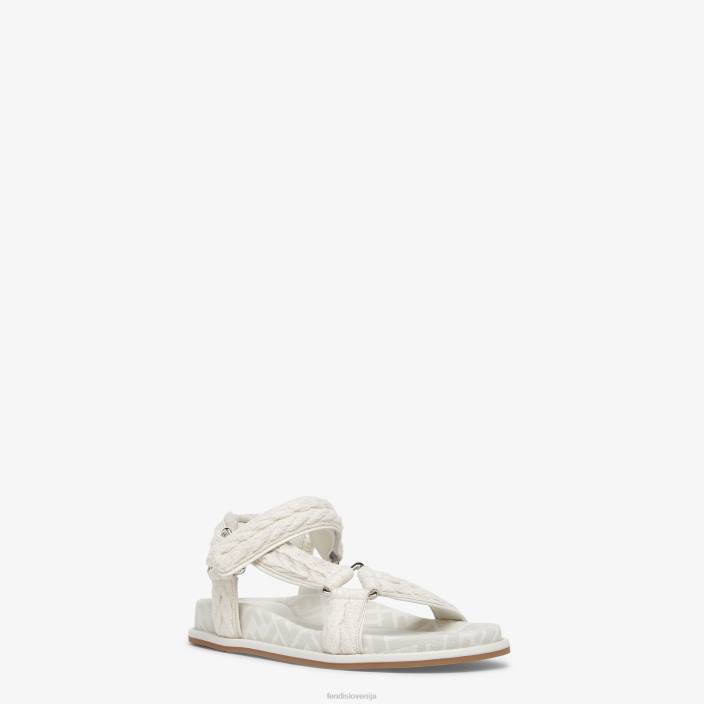 ženske sandali iz blaga bež Fendi čevlje Z68L1297