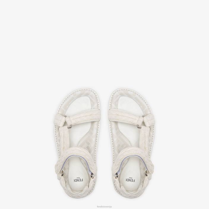 ženske sandali iz blaga bež Fendi čevlje Z68L1297