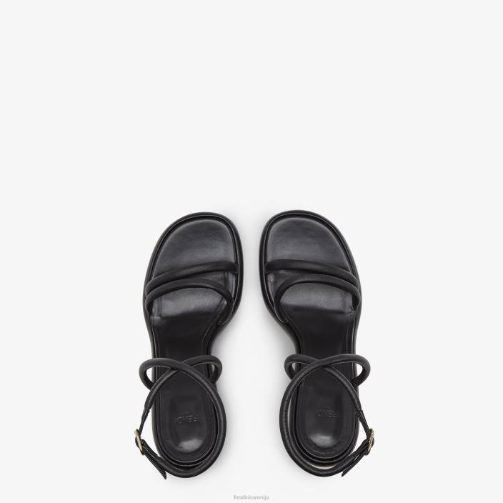 ženske sandali iz nappa usnja Črna Fendi čevlje Z68L1296