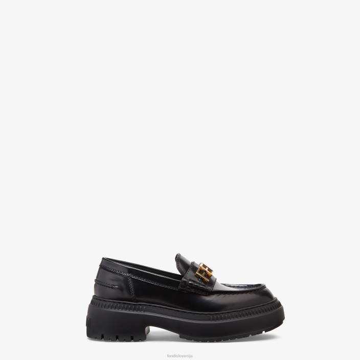 ženske usnjene natikače Črna Fendi čevlje Z68L1363