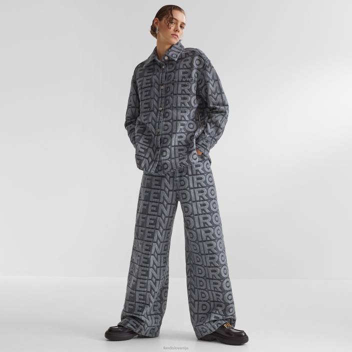 ženske usnjene natikače Črna Fendi čevlje Z68L1363