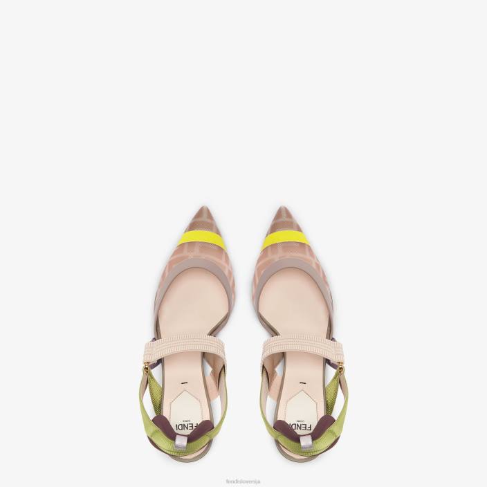 ženske mrežaste hlače s srednje peto roza Fendi čevlje Z68L1382