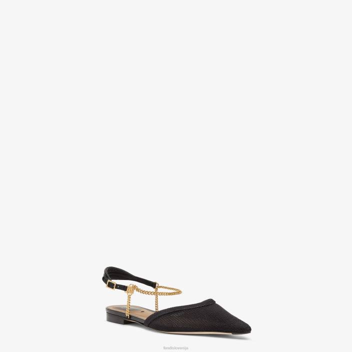 ženske mrežaste naramnice Črna Fendi čevlje Z68L1282