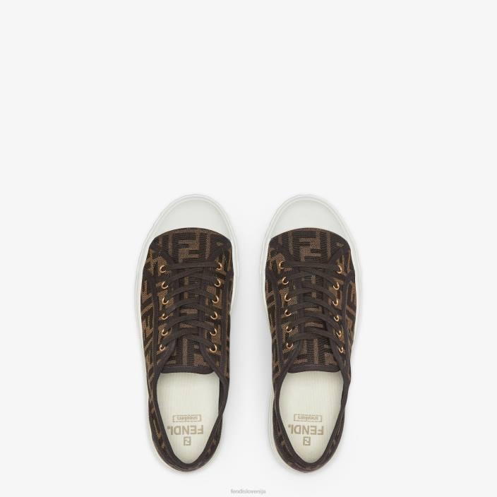 ženske nizke majice iz blaga rjav Fendi čevlje Z68L1335